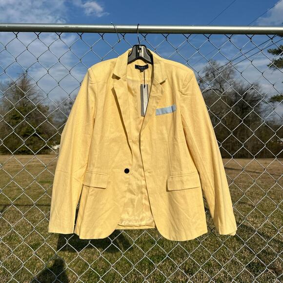Light Yellow 100% Cotton Blazer - Picture 1 of 9